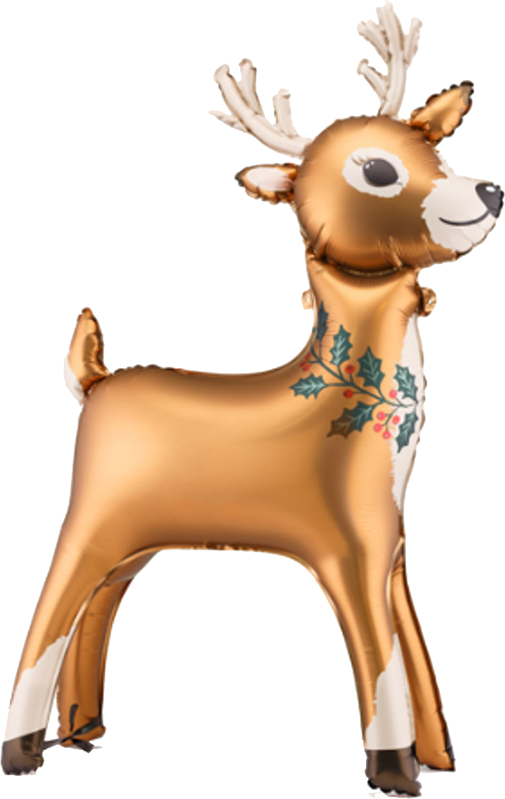 Air Filled Standing Reindeer Balloon Bunch