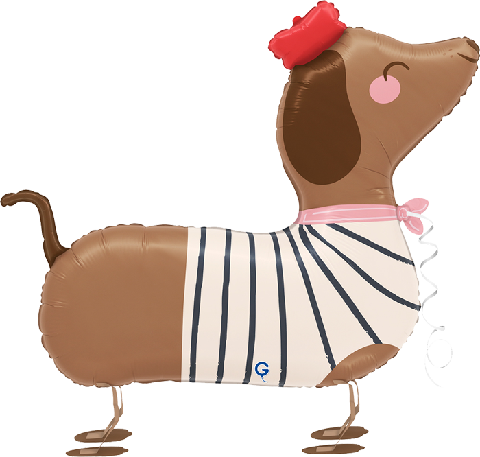 Sausage Dog Walker Balloon Bunch