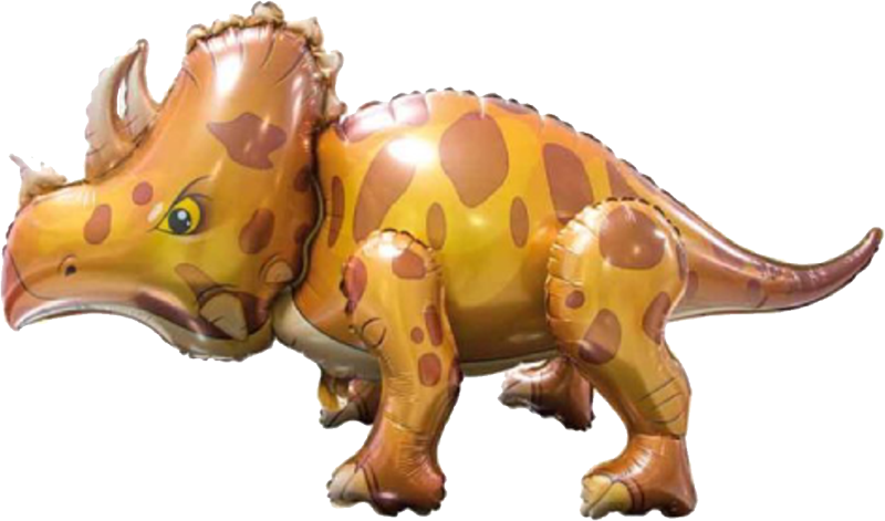 Air Filled Standing Triceratops Dinosaur Balloon Bunch