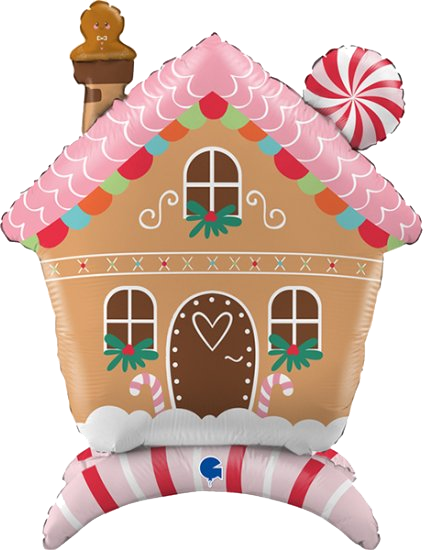 Gingerbread House Floor Standing Balloon Balloon Bunch